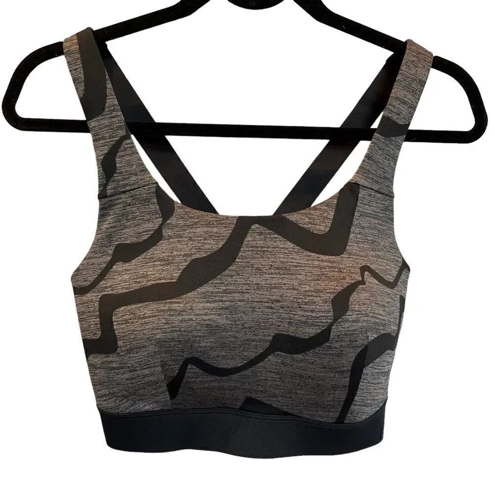 Crane Ladies Sports Bra Size Large 38B-C Cup Black and Gray